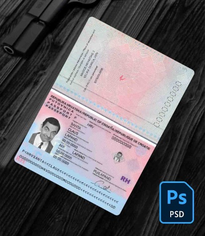 Croatia passport PSD